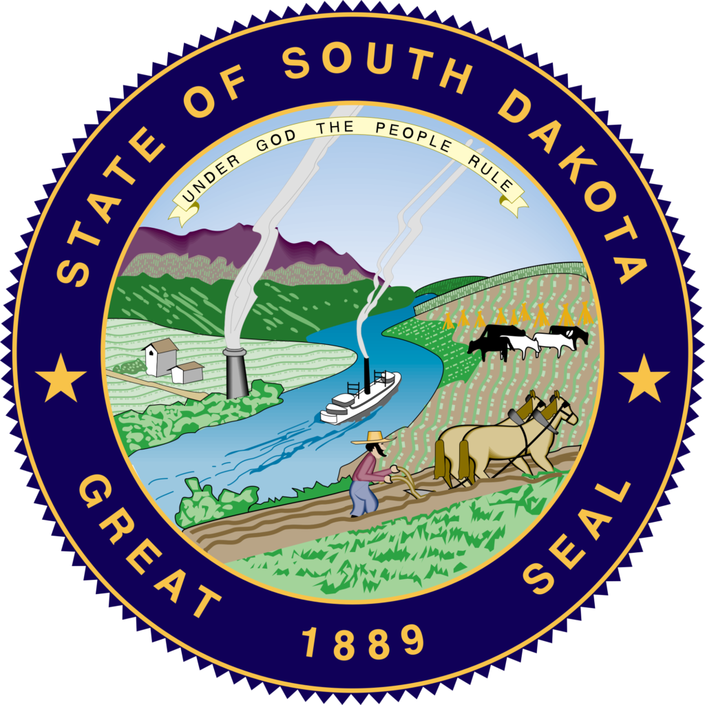 The official Seal of the State of South Dakota